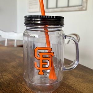 San Francisco Giants mason jar cup